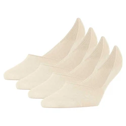 Burlington Flinge Damen Everyday IN Anti-Slip (4er Pack) Weiß/Khaki/Beige