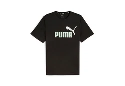PUMA T-Shirt ESS+ 2 COL LOGO TEE Lila/Schwarz/Dunkelgrau
