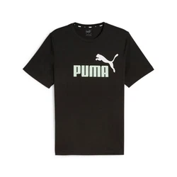PUMA T-Shirt ESS+ 2 COL LOGO TEE Lila/Schwarz/Dunkelgrau
