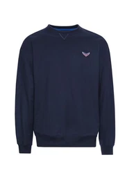 Trigema Oversized Sweatshirt mit Logo-Patch blau (navy)