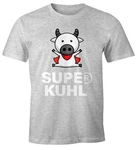 MoonWorks Print-Shirt Tier-Motiv Super Kuhl Fun-Shirt 