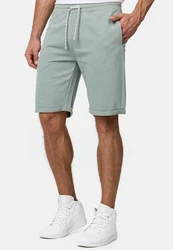 Indicode Herren Sweatshorts Aldrich Grün/Hellgrün/Türkis