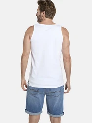 Jan Vanderstorm Muskelshirt Style FELTON Weiß/Creme/Blau/Hellblau
