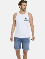 Jan Vanderstorm Muskelshirt Style FELTON Weiß/Creme/Blau/Hellblau