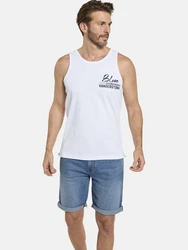 Jan Vanderstorm Muskelshirt Style FELTON Weiß/Creme/Blau/Hellblau