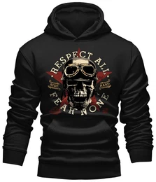 Kapuzensweatshirt Hoodie fr Biker Racer Motorradfahrer - Respect All