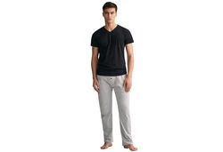 GANT Herren V-NECK T-SHIRT 2-PACK Dunkelblau/Lila/Schwarz/Weiß/Beige
