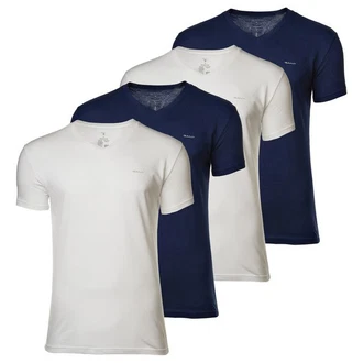 Gant T-Shirt V-NECK T-SHIRT 2-PACK Marineblau/Wei Gant T-Shirt V-NECK T-SHIRT 2-PACK Marineblau/Wei