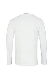 U.S. Polo Assn Longsleeve Langarmshirt mit Rundhalsausschnitt Weiß/Creme/Rot