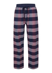 Phil & Co. Schlafanzug FLANELL Pyjamahose Dunkelblau/Lila