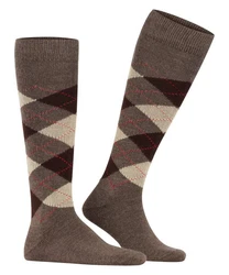 Burlington Kniestrümpfe Preston Bordeaux/Dunkelbraun/Grau/Beige/Khaki/Dunkelrot