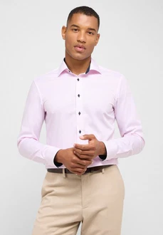 Eterna Businesshemd Slim Fit Kentkragen Non Iron Rosa/Lila Eterna Businesshemd Slim Fit Kentkragen Non Iron Rosa/Lila