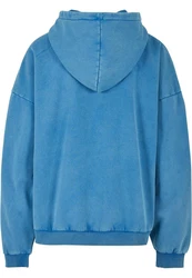 URBAN CLASSICS Sweatjacke Herren 90's Zip Hoodie Blau/Hellblau