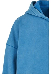 URBAN CLASSICS Sweatjacke Herren 90's Zip Hoodie Blau/Hellblau