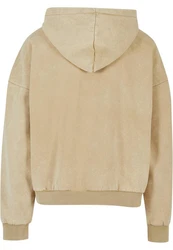 URBAN CLASSICS Sweatjacke Herren 90's Zip Hoodie Khaki/Beige/Braun