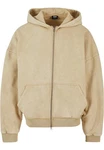 URBAN CLASSICS Sweatjacke Herren 90's Zip Hoodie Khaki/Beige/Braun