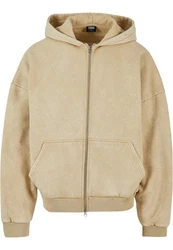 URBAN CLASSICS Sweatjacke Herren 90's Zip Hoodie Khaki/Beige/Braun