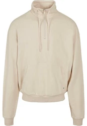 Urban Classics Sweatjacke Organic Drawstring Troyer (1-tlg) Khaki/Beige/Braun