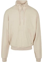 Urban Classics Sweatjacke Organic Drawstring Troyer (1-tlg) Khaki/Beige/Braun