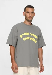 2Y Studios Kurzarmshirt Herren Vibes Oversize Tee Grau/Lila/Dunkelgrau/Weiß