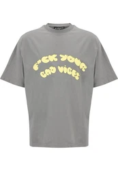 2Y Studios Kurzarmshirt Herren Vibes Oversize Tee Grau/Lila/Dunkelgrau/Weiß