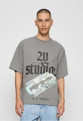 2Y Studios T-Shirt Razor Oversize Tee Grau/Dunkelgrau/Silber/Dunkelgrün