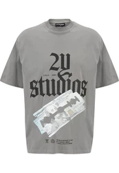2Y Studios T-Shirt Razor Oversize Tee Grau/Dunkelgrau/Silber/Dunkelgrün
