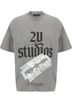 2Y Studios T-Shirt Razor Oversize Tee Grau/Dunkelgrau/Silber/Dunkelgrün