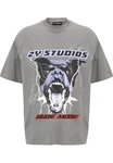 2Y Studios Herren Rottweiler Oversize Tee Grau/Hellgrau/Rot