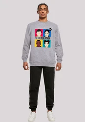 F4NT4STIC Sweatshirt Sex Education Teen Illustrated Netflix TV Series Grau/Rot/Hellgrau/Silber/Mischfarben