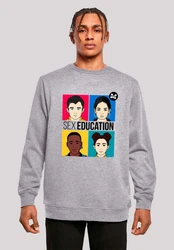 F4NT4STIC Sweatshirt Sex Education Teen Illustrated Netflix TV Series Grau/Rot/Hellgrau/Silber/Mischfarben