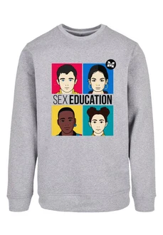 F4NT4STIC Sweatshirt Sex Education Teen Illustrated Netflix TV Series Grau/Rot/Hellgrau/Silber/Mischfarben