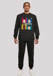 F4NT4STIC Sweatshirt Sex Education Teen Illustrated Netflix TV Series Schwarz/Rot