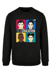 F4NT4STIC Sweatshirt Sex Education Teen Illustrated Netflix TV Series Schwarz/Rot