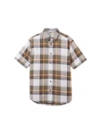 TOM TAILOR Kurzarmshirt Hemd Rot/Braun/Beige