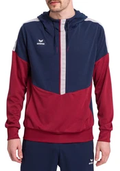 Erima Kapuzensweat Squad Lila/Dunkelrot/Rot/Bordeaux/Mischfarben