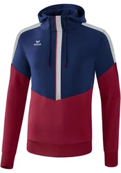 Erima Kapuzensweat Squad Lila/Dunkelrot/Rot/Bordeaux/Mischfarben