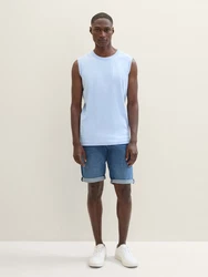 TOM TAILOR Jeansshorts TTJOSH Regular Slim Jeans Shorts Blau/Hellblau