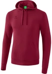 Erima Sweatshirt Basic Hoody Dunkelrot/Rot