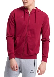 Erima Sweatjacke Basic Kapuzenjacke Dunkelrot/Rot/Bordeaux
