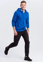 Erima Sweatjacke Basic Kapuzenjacke Blau/Hellblau