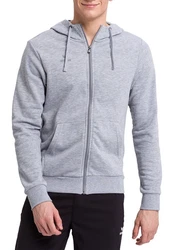 Erima Sweatjacke Basic Kapuzenjacke Hellgrau/Dunkelgrau/Grau