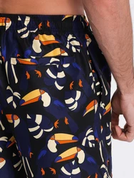 OMBRE Badeshorts für Männer Print Orange/Gelb/Rot/Dunkelblau