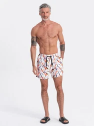 OMBRE Badeshorts für Männer Print Mischfarben/Gelb/Orange/Weiß/Beige/Rot