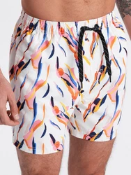 OMBRE Badeshorts für Männer Print Mischfarben/Gelb/Orange/Weiß/Beige/Rot
