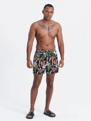 OMBRE Badeshorts für Männer Print Mischfarben/Schwarz/Grün