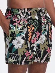 OMBRE Badeshorts für Männer Print Mischfarben/Schwarz/Grün