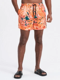 OMBRE Badeshorts für Männer Print Orange