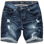 REPUBLIX Jeansshorts ZYAIRE Herren Regular Fit Dunkelblau/Blau/Lila