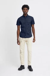 Blend Kurzarmhemd Shirt Dunkelblau/Rot/Blau/Weiß